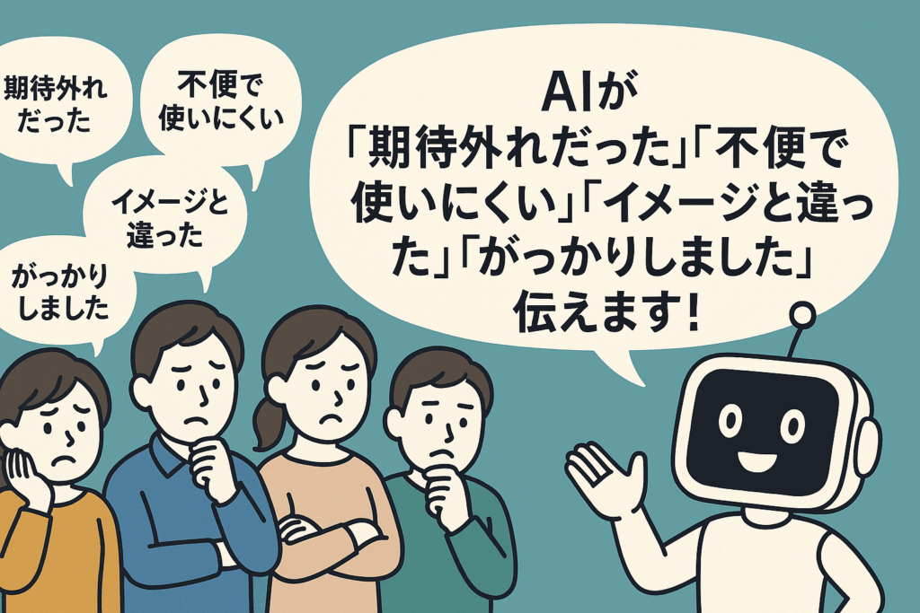 複数の消費者がモヤモヤしている
